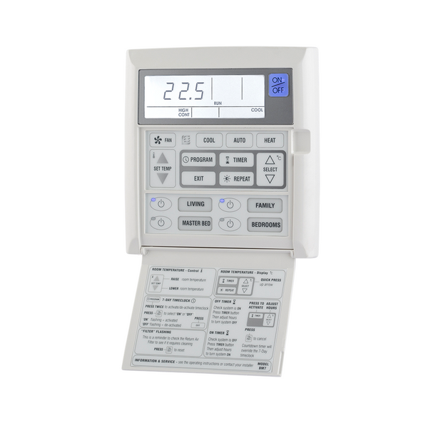 LEASAM BM7GZ Domestic / Residential Temperature Wall Control with 7Day timeclock 4 Zone